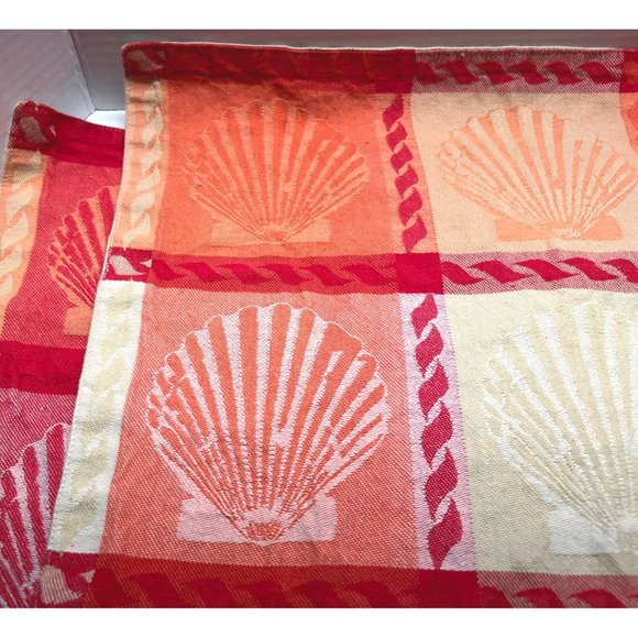 Sea Shells Placemats Tapestry Fabric Set of 4 Beach Summer Ocean Nautical - Picture 4 of 9
